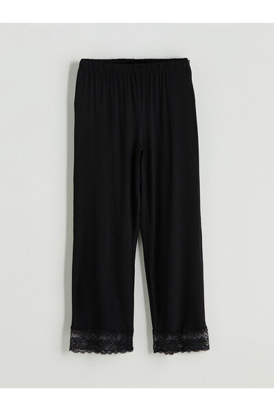 LC Waikiki Vizyon New Season Elastic Waist Lace Detailed Women's Pajama Bottoms