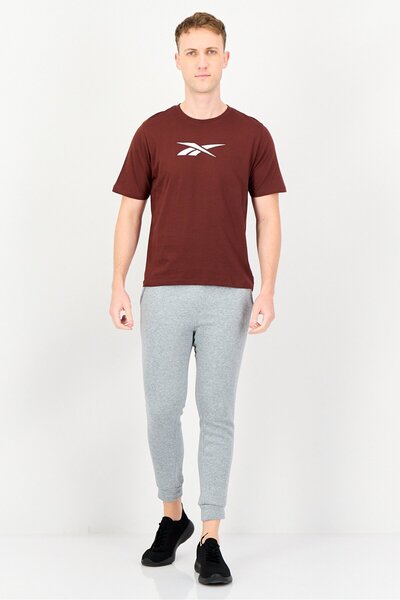 Reebok Men Sportswear Fit Short Sleeve Outdoor T-Shirt, Brown