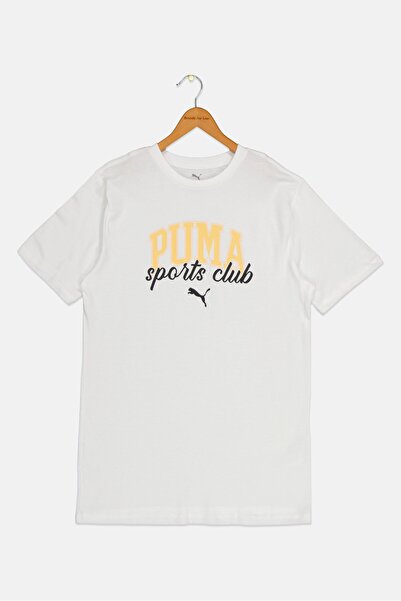 Puma Kids Boy Sportswear Fit Short Sleeve Outdoor T-Shirt, White