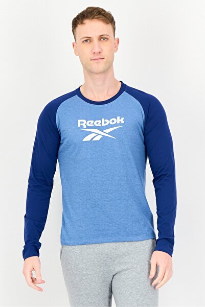 Reebok Men Sportswear Fit Long Sleeve Outdoor T-Shirt, Blue