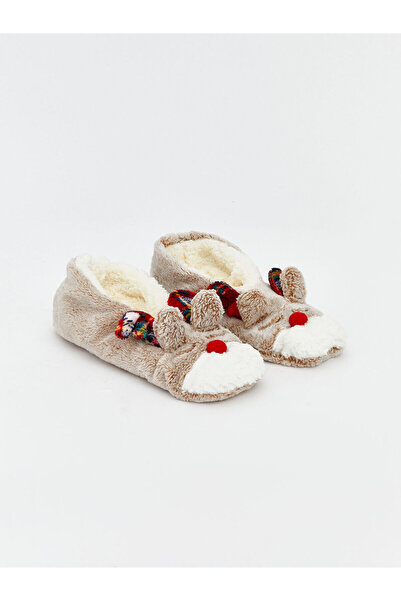 LC Waikiki Yılbaşı Temalı Kaydırmaz Taban Kadın Ev Çorabı (W5)