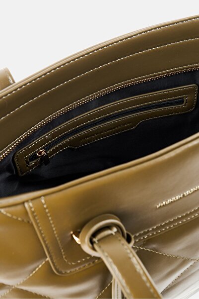 French Connection Women Brand Logo Shopper Bag, Dark Olive