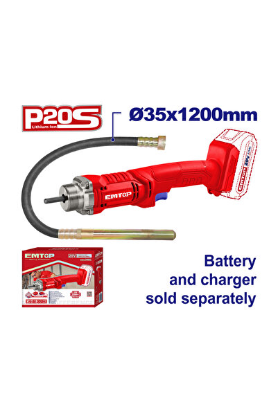 EMTOP Zdruncinator beton ECVL202301, 20V, 2300 rpm, 35x1200 mm, fără acumulator