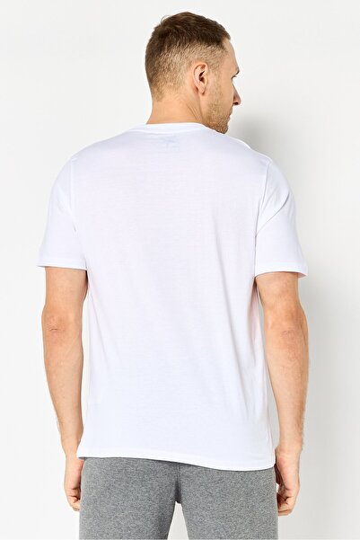 Reebok Men Sportswear Fit Short Sleeve Outdoor T-Shirt, White