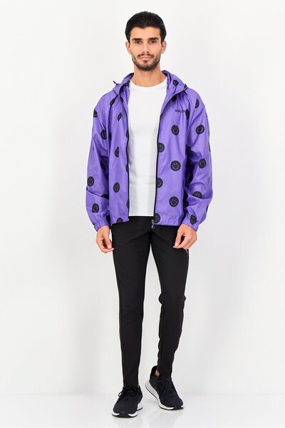 adidas Men Sportswear Fit Long Sleeve Outdoor Windbreaker Jacket, Multicolor