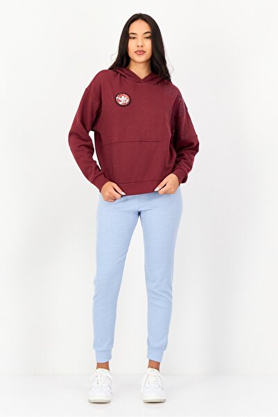 adidas Women Sportswear Fit Long Sleeve Hoodie, Maroon