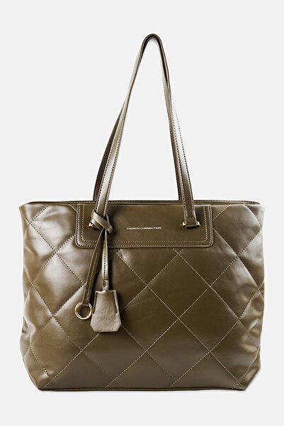 French Connection Women Brand Logo Shopper Bag, Dark Olive