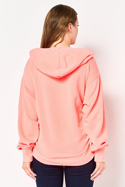 aerie Women Plain Long Sleeve Hoodie, Coral Red