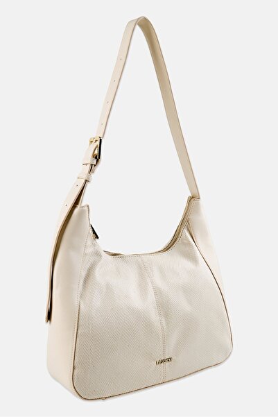 LASOCKI Women Brand Logo Shoulder Bag, Ivory
