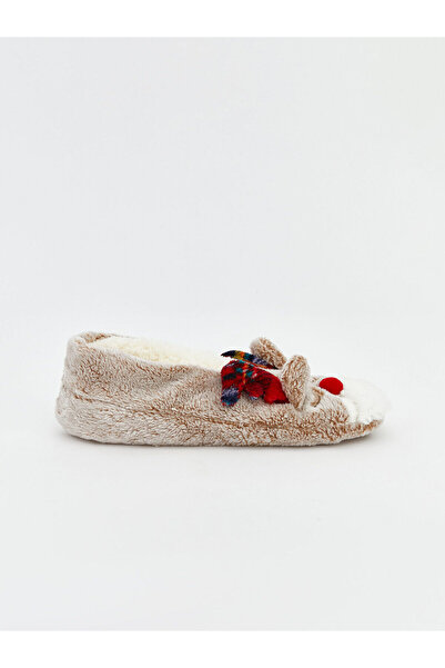 LC Waikiki Yılbaşı Temalı Kaydırmaz Taban Kadın Ev Çorabı (W5)