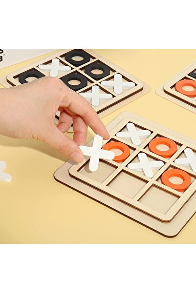 Other Tic Tac Toe Wooden Puzzle Game for Kids & Adults–Random Color, Size L (30x30cm)