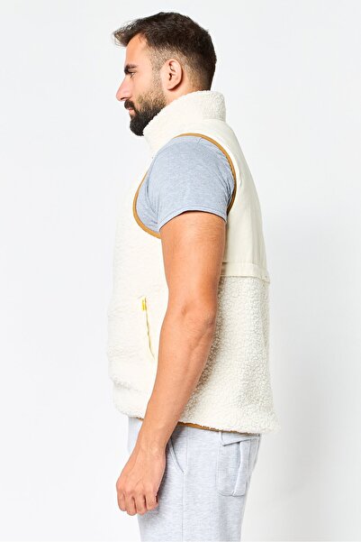 Reebok Men Sportswear Fit Sleeveless Outdoor Vest Jacket, White