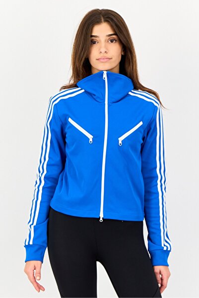 adidas Women Sportswear Fit Long Sleeve Outdoor Track Jacket, Blue
