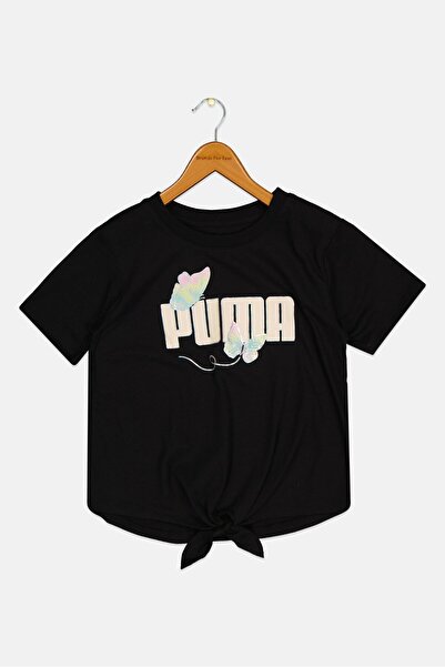 Puma Kids Girl Sportswear Fit Short Sleeve Outdoor T-shirt, Black