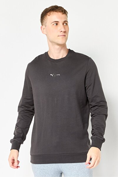 Puma x One8 Men Slim Fit Long Sleeve Outdoor Sweatshirt, Dark Grey