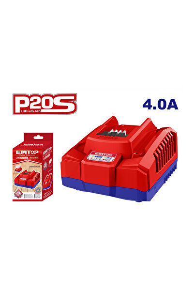 EMTOP Încărcător baterie 4.0Ah EMTOP, compatibil universal P20S, 21V, 4A