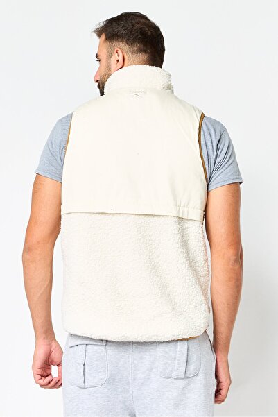 Reebok Men Sportswear Fit Sleeveless Outdoor Vest Jacket, White