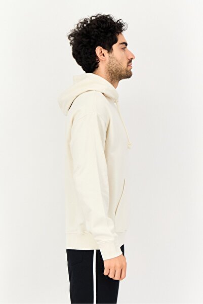 Reebok Men Sportswear Fit Long Sleeve Outdoor Hoodie, Off White
