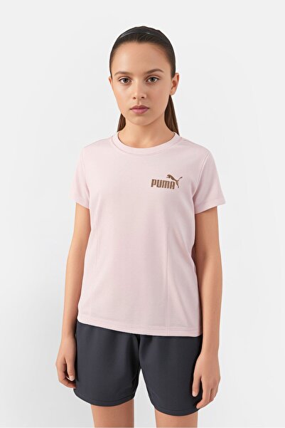 Puma Kids Girls Sportswear Fit Short Sleeve Training T-Shirt, Pink