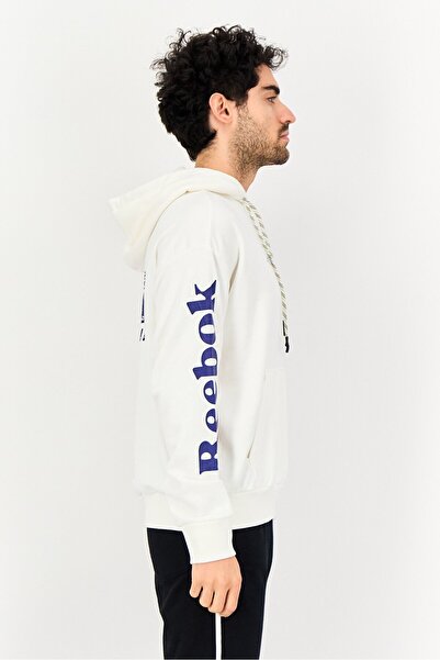 Reebok Men Sportswear Fit Long Sleeve Outdoor Hoodie, White