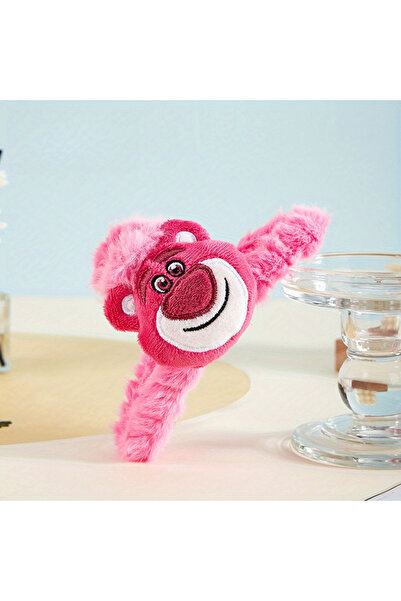 Generic Lotso Strawberry Bear Hair Band, Soft Plush Hair Tie,Cute Hair Accessory