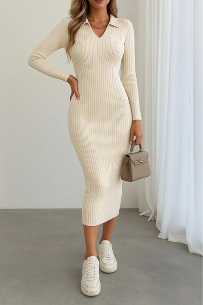 GENCULUS Women's Long Sleeve Knitwear Dress
