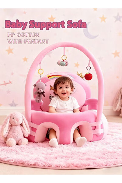 Generic مقعد أريكة لدعم الطفل، مضاد للسقوط، مناسب للأطفال فوق 6 أشهر، كرسي آم...