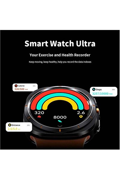 Generic Samsung Galaxy Watch 7/6 Compatible GPS NFC Outdoor Sport Smartwatch (white)