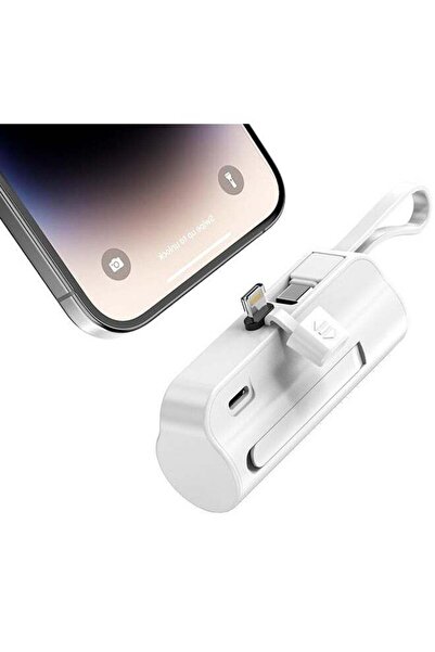 Arabest 5000mah Micro Power Supply,Fast Charging,Portable Battery Pack,Apple Android Compatible(White)