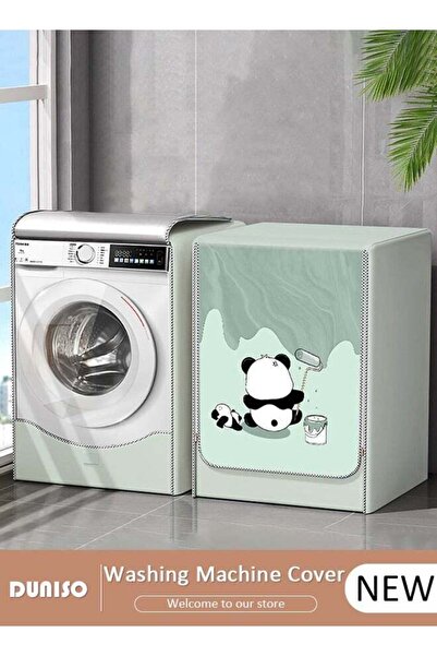 DOMEET Washing Machine Cover, Full-automatic Roller Washing Machine Cover with Zipper, Waterproof Sunscreen