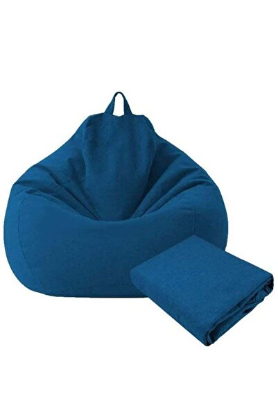 fulina Lazy Sofas Cover, Lounger Seat Bean Bag for Adults and Kids (Blue, 80x90cm)