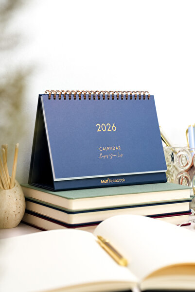 Matt Notebook 2026 Masaüstü Planlayıcı Takvim Lacivert