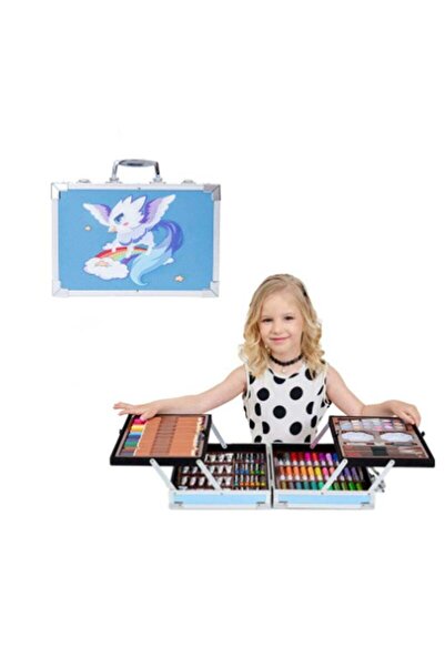 KidLe 200 PCS Painting Drawing Set Art Supplies Case Aluminum Gift Box For Girls Boys