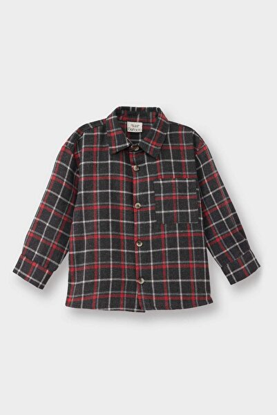 DeFacto Baby Boy Plaid Patterned Flannel Long Sleeve Shirt G3723A525Wn