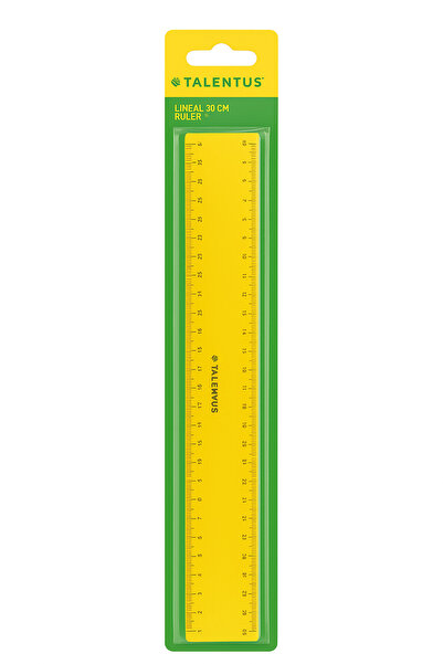 Talentus Ruler 30 cm, plastic, modern design, graduations in cm and mm