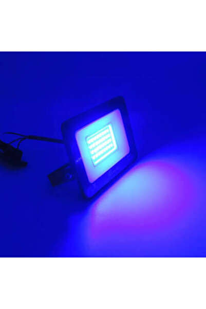 fullreyon 50 Watt Mavi Işık Elektrikle Çalışır Slim Led Projektör, Bahçe, Çiç...