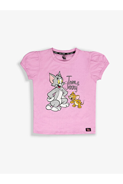 Tom and Jerry By Styli Graphic Print Round Neck Fashion T-shirt