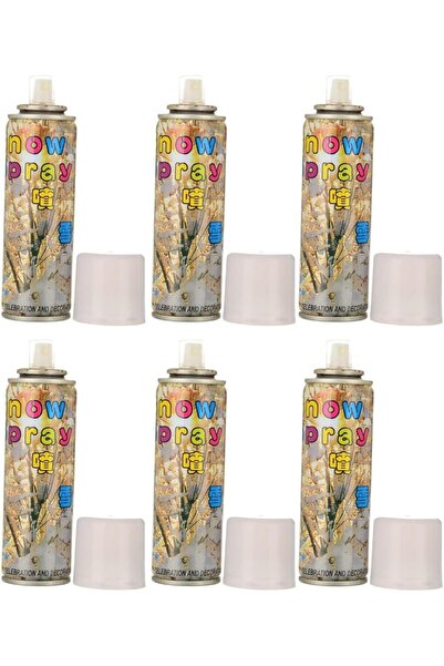 Yuwell بخاخ ثلج أبيض وشريط تزيين حفلات 250 مل (6 قطع)