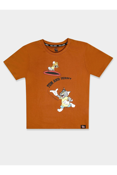 Tom and Jerry By Styli Graphic Print Round Neck Fashion T-shirt