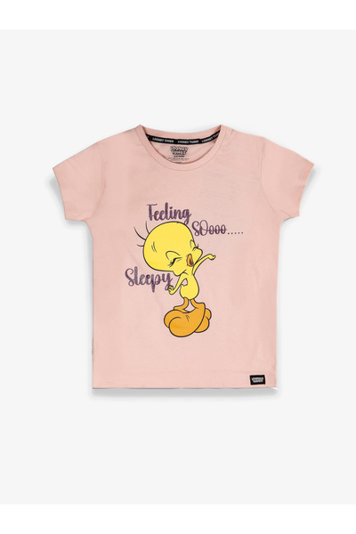Looney Tunes By Styli Graphic Print Round Neck Fashion T-shirt