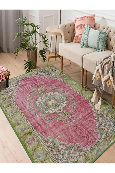 Zentla Vintage Pattern Anti-Slip Floor Washable Living Room - Living Room Rug , Runner