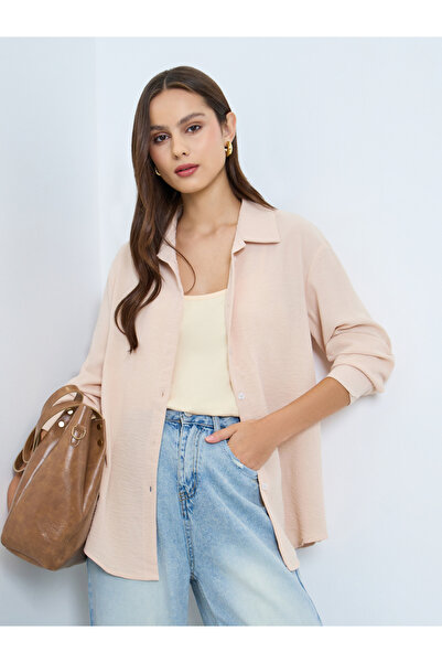 Take Two By Styli Solid Regular Button Front Long Sleeve Shirt