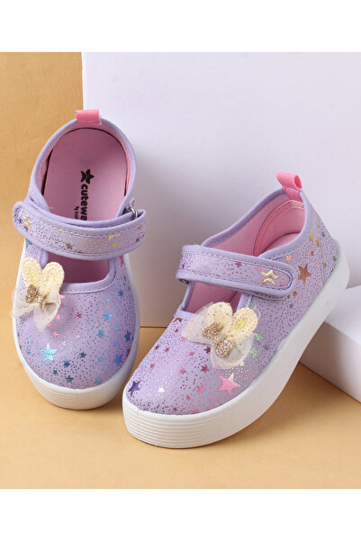 Cute Walk by Babyhug حذاء كاجوال بطبعة نجمة وشريط فيلكرو وعقدة أذن أرنب - أرج...