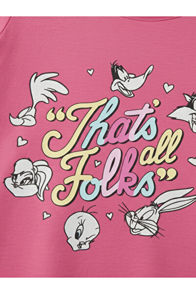 Looney Tunes By Styli Graphic Print Round Neck Fashion T-shirt