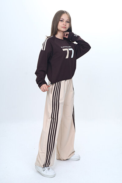 Asortix Girl's 100% Cotton Top & Bottom Tracksuit Set-Eşt-0035-372