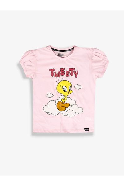 Looney Tunes By Styli Graphic Print Round Neck Fashion T-shirt