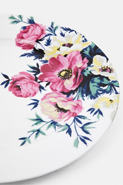 MIKASA Floral Print Porcelain Dinner Plate 26 D cm, White/Pink Combo