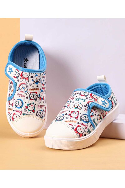 Cute Walk by Babyhug حذاء كاجوال بشريط فيلكرو وطبعة حيوانية - أزرق