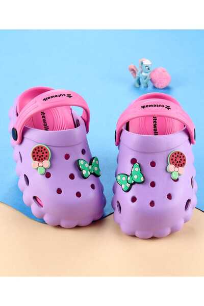 Cute Walk by Babyhug قباقيب بشريط خلفي مع فيونكة وتطريز على شكل فراشة وزهور -...