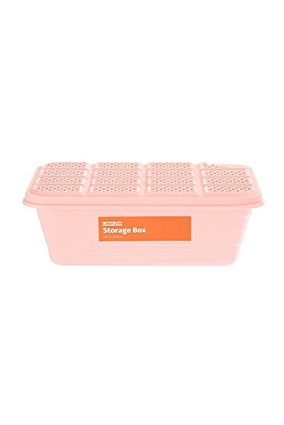 Lawazim Plastic Storage Box Set 3pcs Pink - BPA-Free Stackable Food Containers